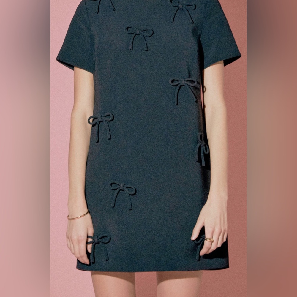 Bow Detailed Mini Dress - english factory NWT